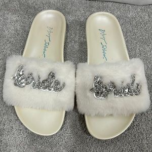 Betsy Johnson Bride Slippers size 8